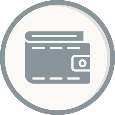 Cüzdan simgesi, bankacılık konsepti vektör illüstrasyonu