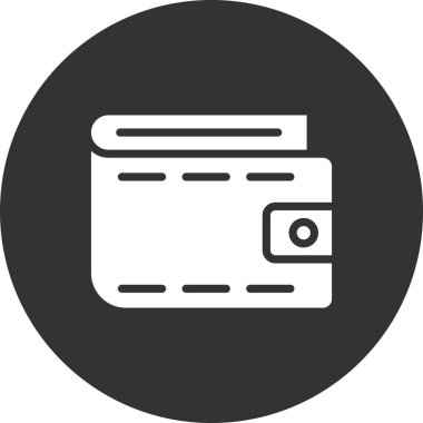 Cüzdan simgesi, bankacılık konsepti vektör illüstrasyonu