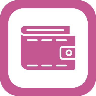 Cüzdan simgesi, bankacılık konsepti vektör illüstrasyonu