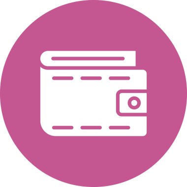 Cüzdan simgesi, bankacılık konsepti vektör illüstrasyonu