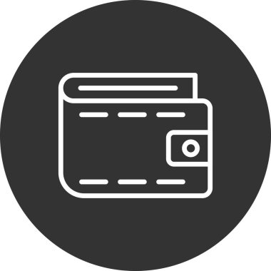 Cüzdan simgesi, bankacılık konsepti vektör illüstrasyonu