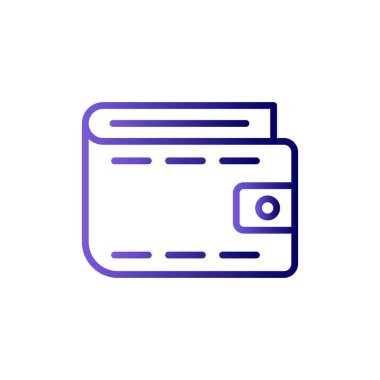 Cüzdan simgesi, bankacılık konsepti vektör illüstrasyonu