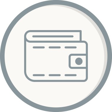 Cüzdan simgesi, bankacılık konsepti vektör illüstrasyonu