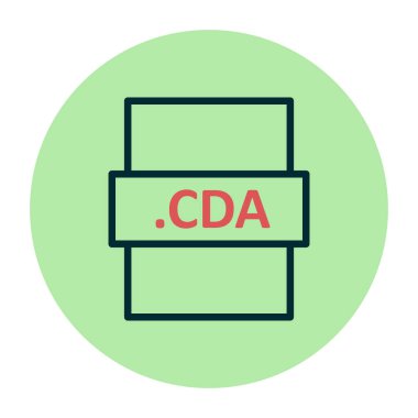 CDA simgesi, vektör illüstrasyonu