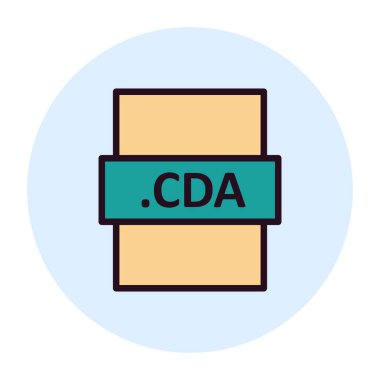 CDA simgesi, vektör illüstrasyonu