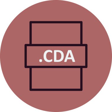 CDA simgesi, vektör illüstrasyonu