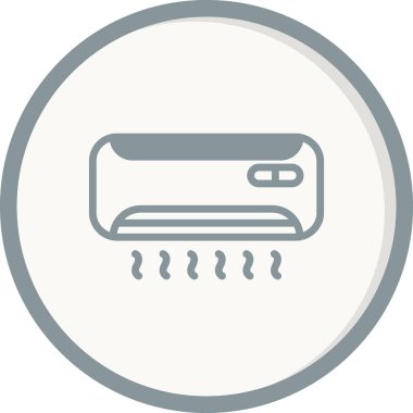 Klima vektörü ince çizgi simgesi