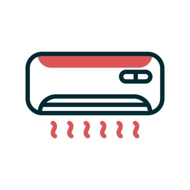 Klima vektörü ince çizgi simgesi