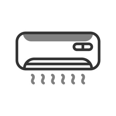 Klima vektörü ince çizgi simgesi