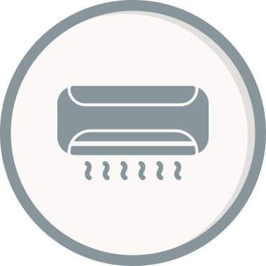 Klima vektörü ince çizgi simgesi