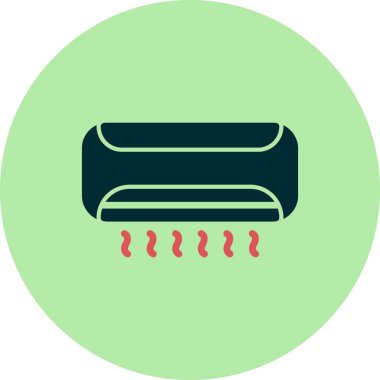 Klima vektörü ince çizgi simgesi