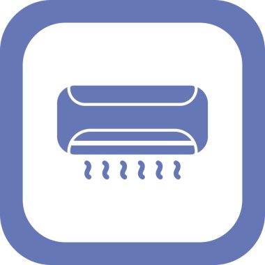 Klima vektörü ince çizgi simgesi