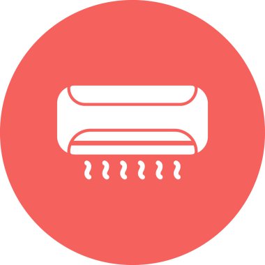 Klima vektörü ince çizgi simgesi