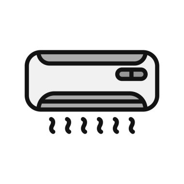 Klima vektörü ince çizgi simgesi