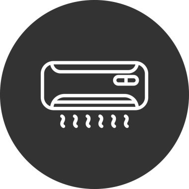 Klima vektörü ince çizgi simgesi