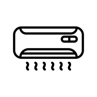 Klima vektörü ince çizgi simgesi