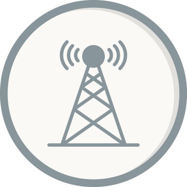 Yayın anteni, simge vektör illüstrasyonu