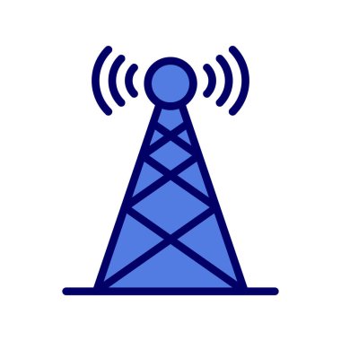 Yayın anteni, simge vektör illüstrasyonu