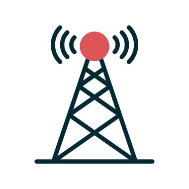 Yayın anteni, simge vektör illüstrasyonu