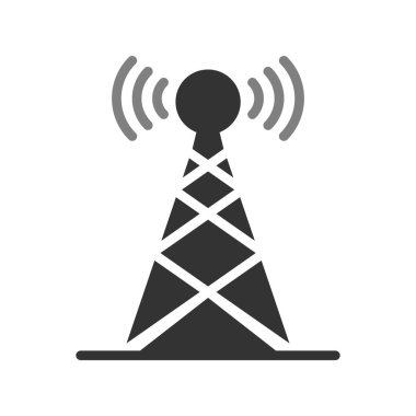 Yayın anteni, simge vektör illüstrasyonu