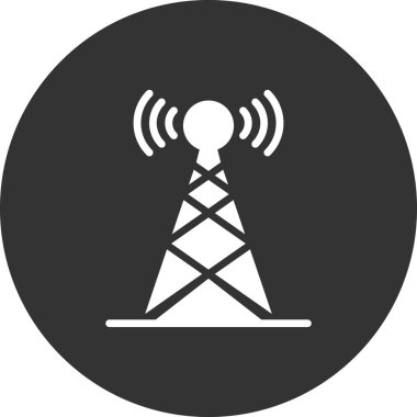 Yayın anteni, simge vektör illüstrasyonu