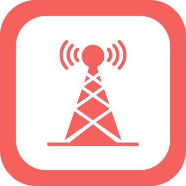Yayın anteni, simge vektör illüstrasyonu