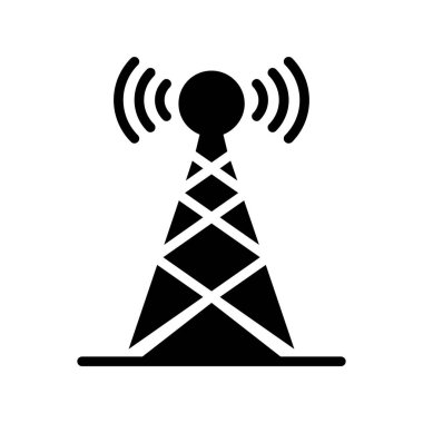 Yayın anteni, simge vektör illüstrasyonu