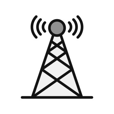 Yayın anteni, simge vektör illüstrasyonu