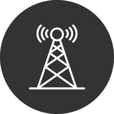 Yayın anteni, simge vektör illüstrasyonu