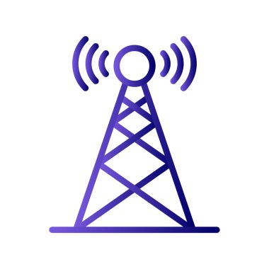 Yayın anteni, simge vektör illüstrasyonu