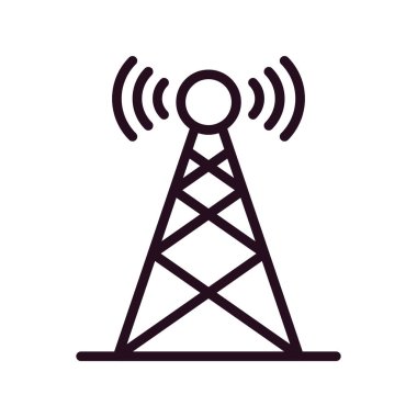 Yayın anteni, simge vektör illüstrasyonu