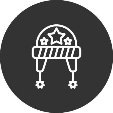  Şapka simgesi vektör illüstrasyonu