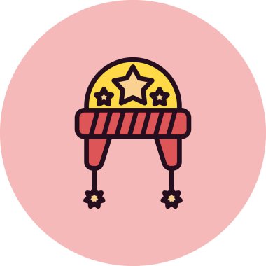  Şapka simgesi vektör illüstrasyonu