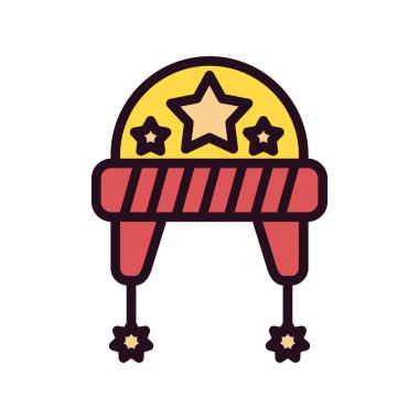  Şapka simgesi vektör illüstrasyonu