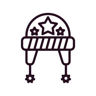  Şapka simgesi vektör illüstrasyonu