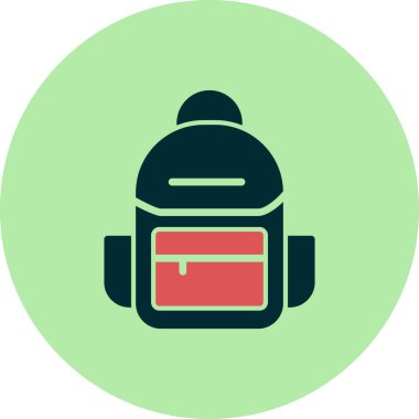 sırt çantası vektör simgesi modern basit illüstrasyon