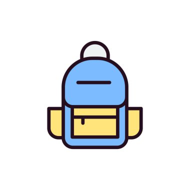 sırt çantası vektör simgesi modern basit illüstrasyon