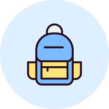 sırt çantası vektör simgesi modern basit illüstrasyon