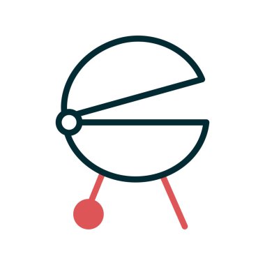 Basit bbq ızgara simgesinin vektör çizimi