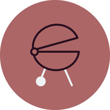 Basit bbq ızgara simgesinin vektör çizimi