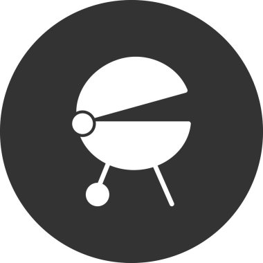 Basit bbq ızgara simgesinin vektör çizimi