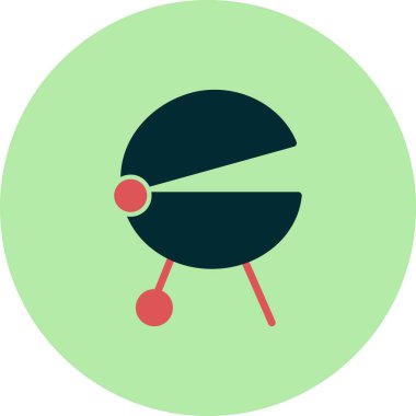 Basit bbq ızgara simgesinin vektör çizimi