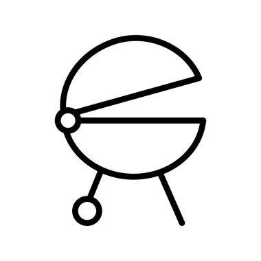 Basit bbq ızgara simgesinin vektör çizimi