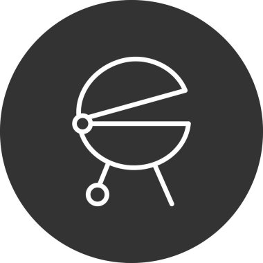 Basit bbq ızgara simgesinin vektör çizimi