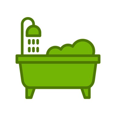 küvet vektörü ince çizgi simgesi