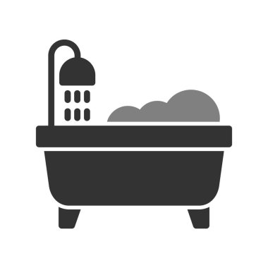 küvet vektörü ince çizgi simgesi