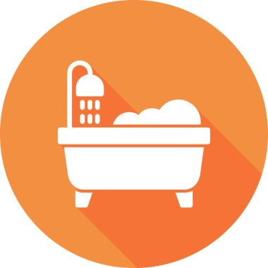 küvet vektörü ince çizgi simgesi