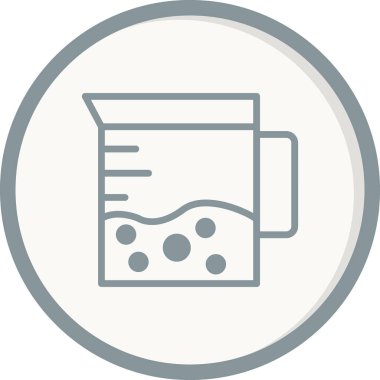 Beaker simgesi, vektör illüstrasyonu