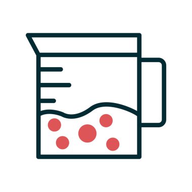 Beaker simgesi, vektör illüstrasyonu