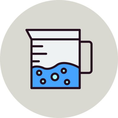 Beaker icon, vector illustration